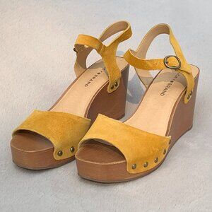 Lucky Brand Zashti Suede Platform Wedges Sz8 NWT